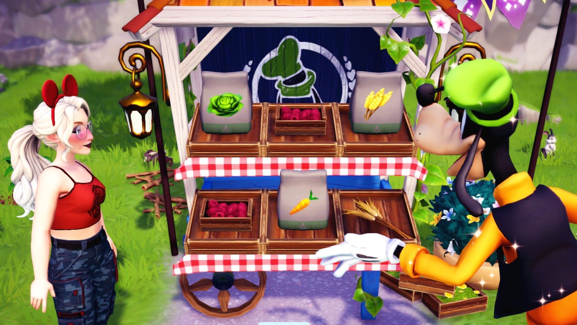 Goofy in Disney Dreamlight Valley All stall locations and items