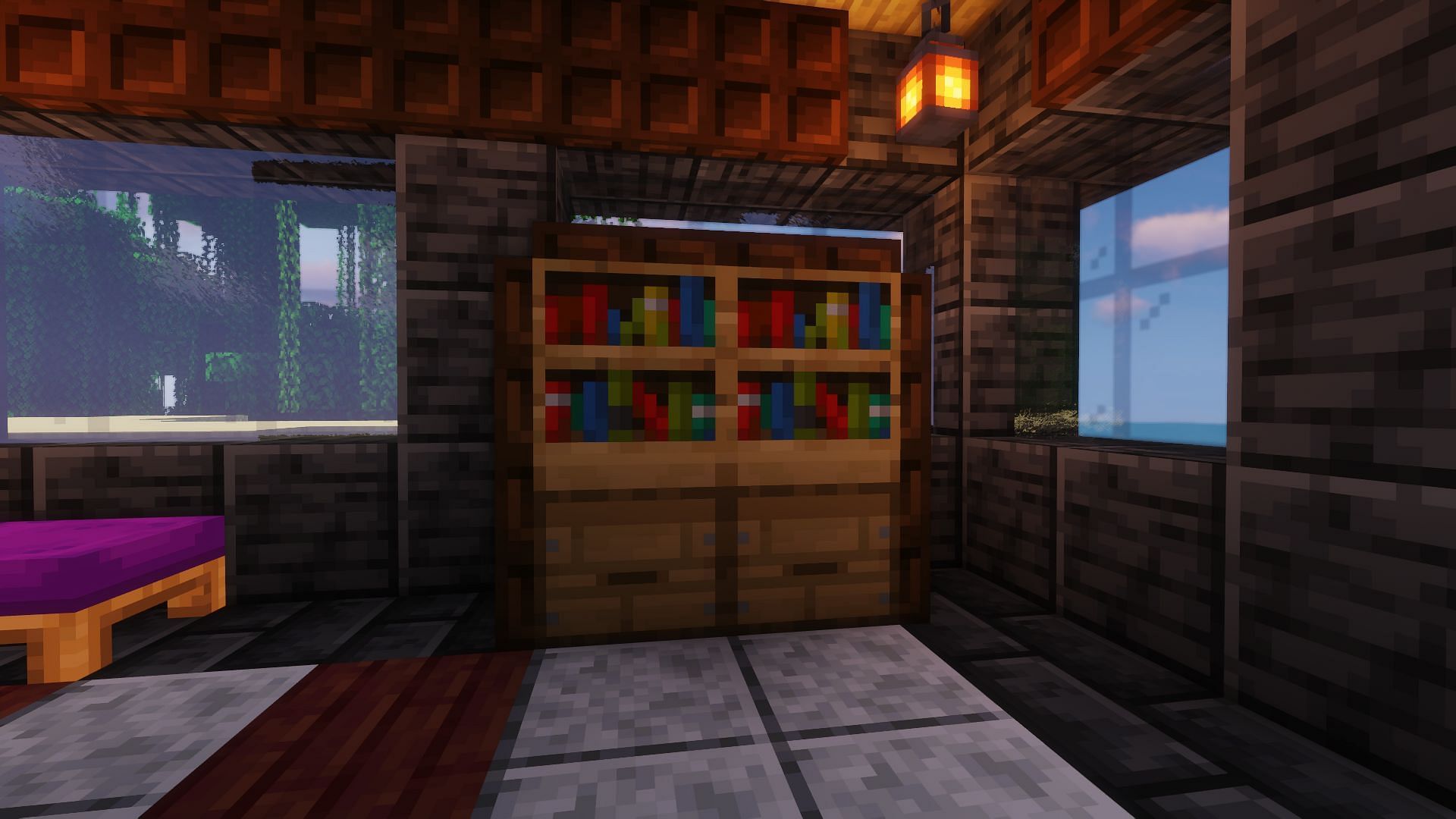 An example of a custom shelf (Image via Minecraft)
