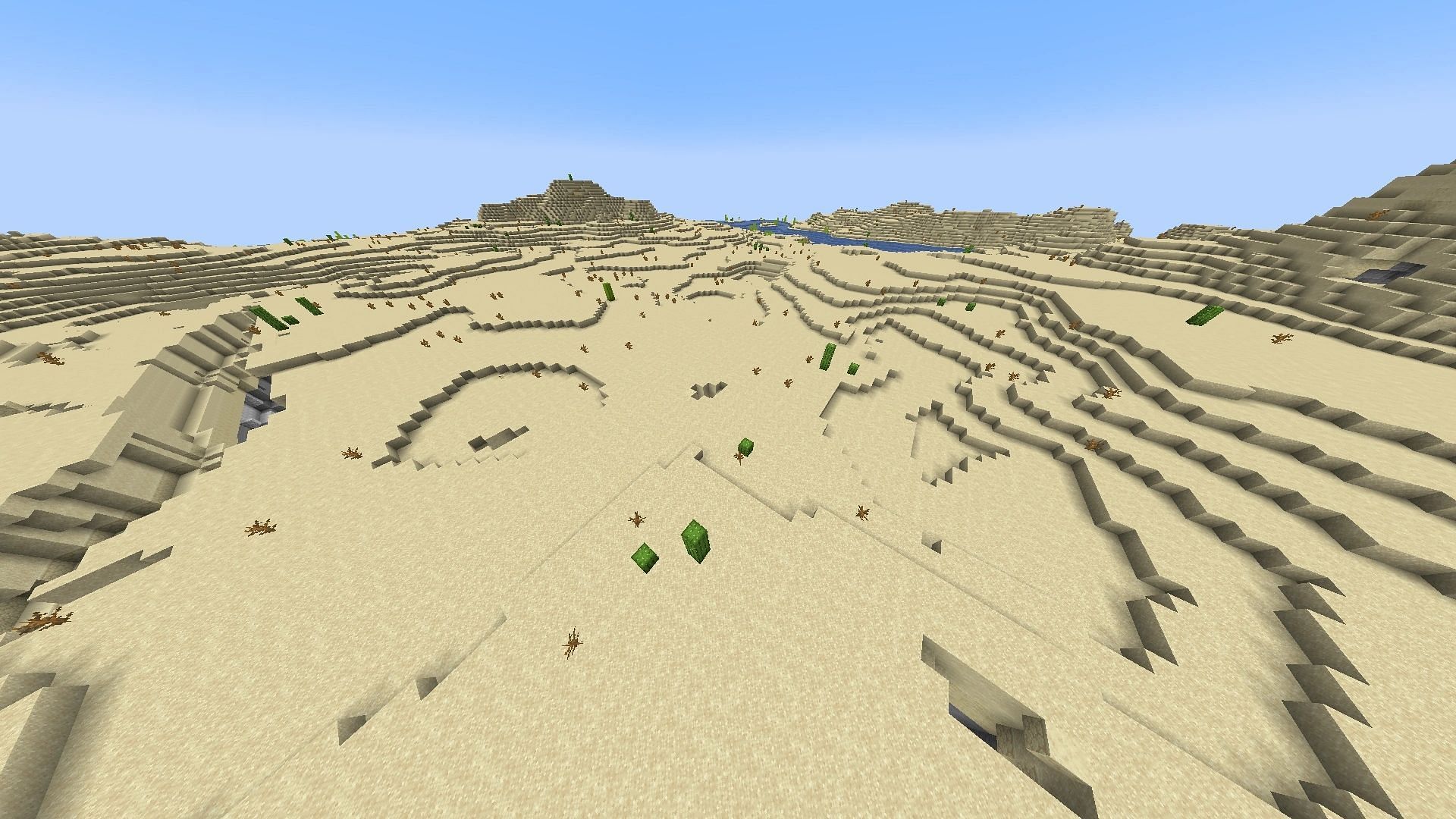 The desert biome is one of the most boring biomes in the game (Image via Minecraft Wiki)