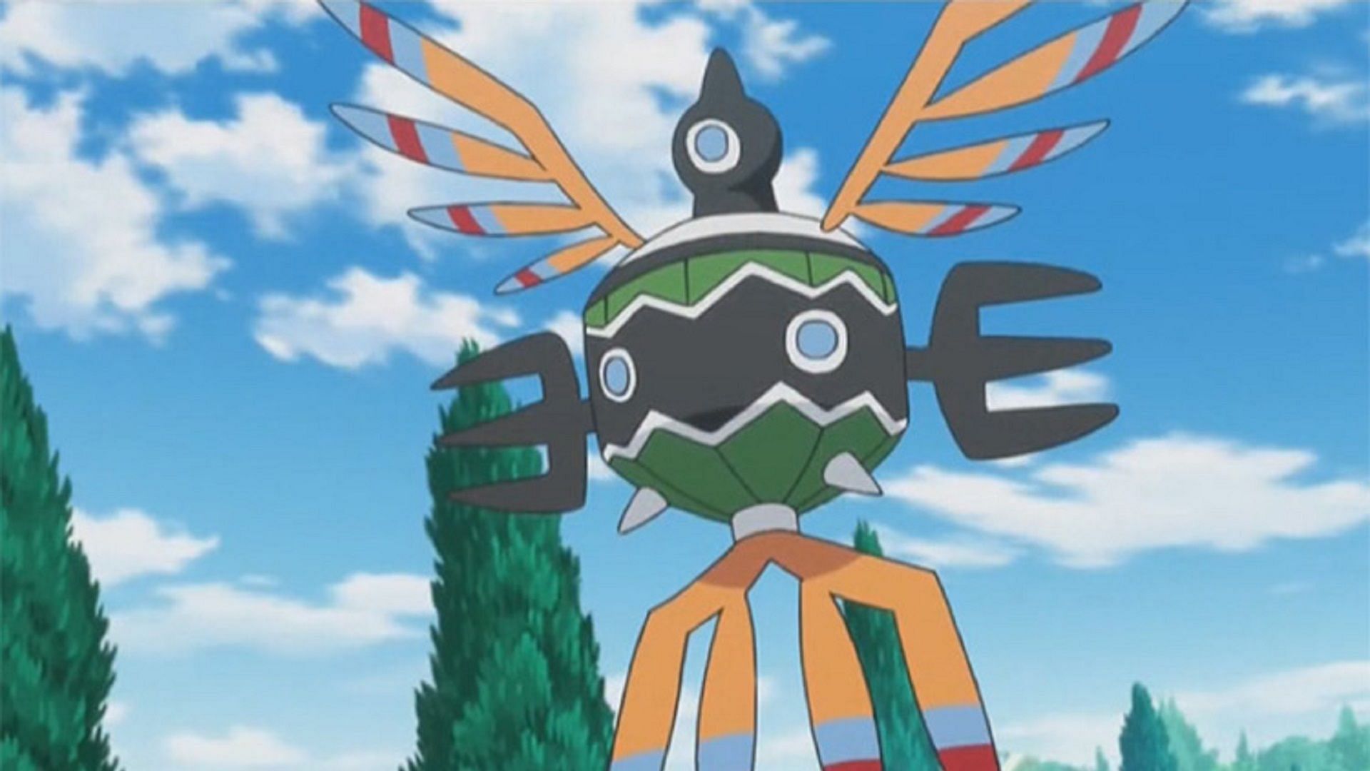 Sigilyph tel qu'il apparaît dans l'anime (Image via The Pokemon Company)