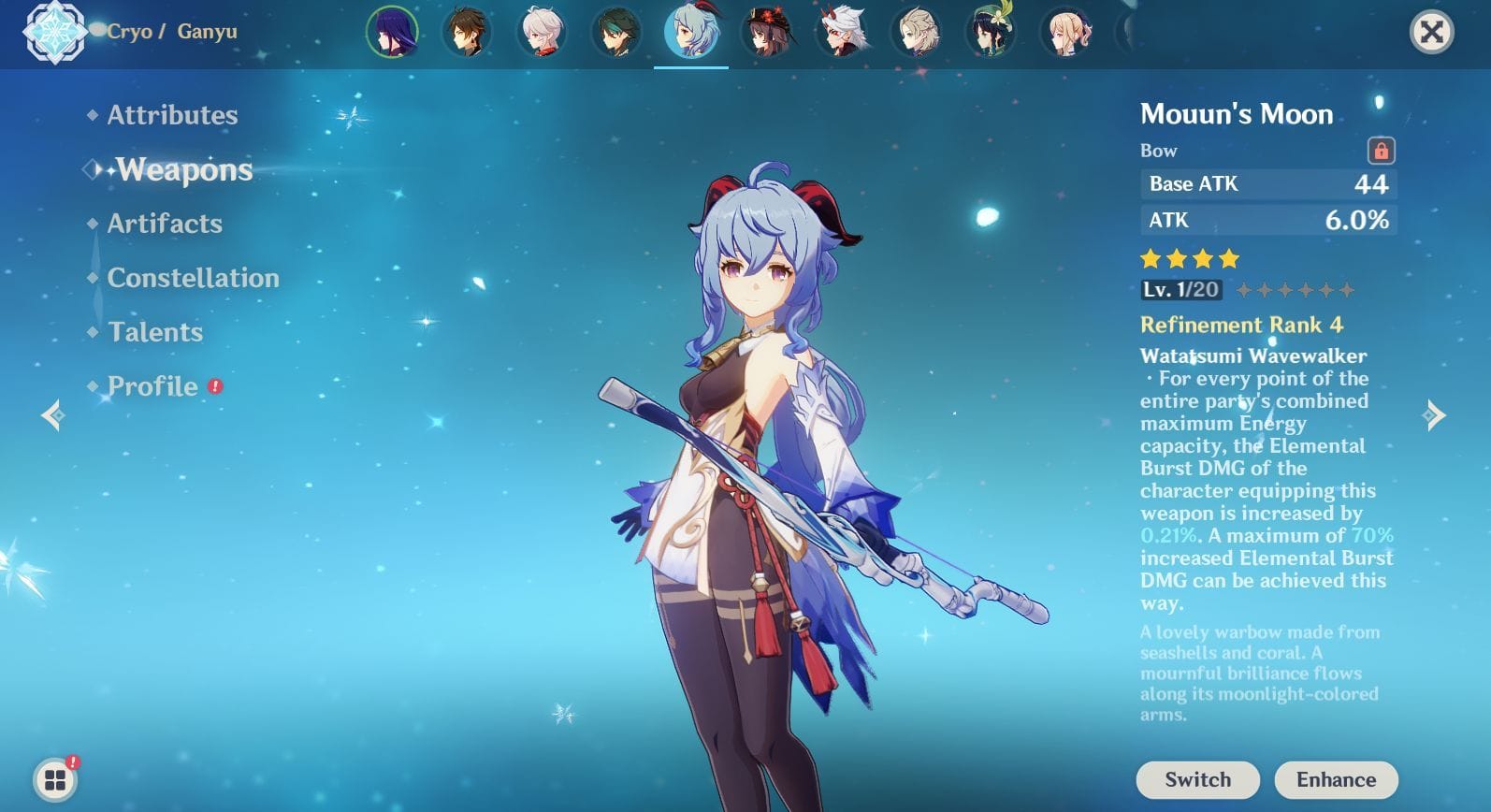 5 best bows for Ganyu in Genshin Impact