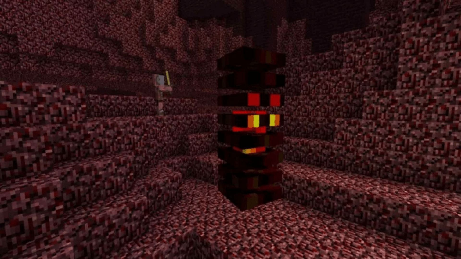 Minecraft'ta bir magma küpü atlıyor (Resim Mojang üzerinden)