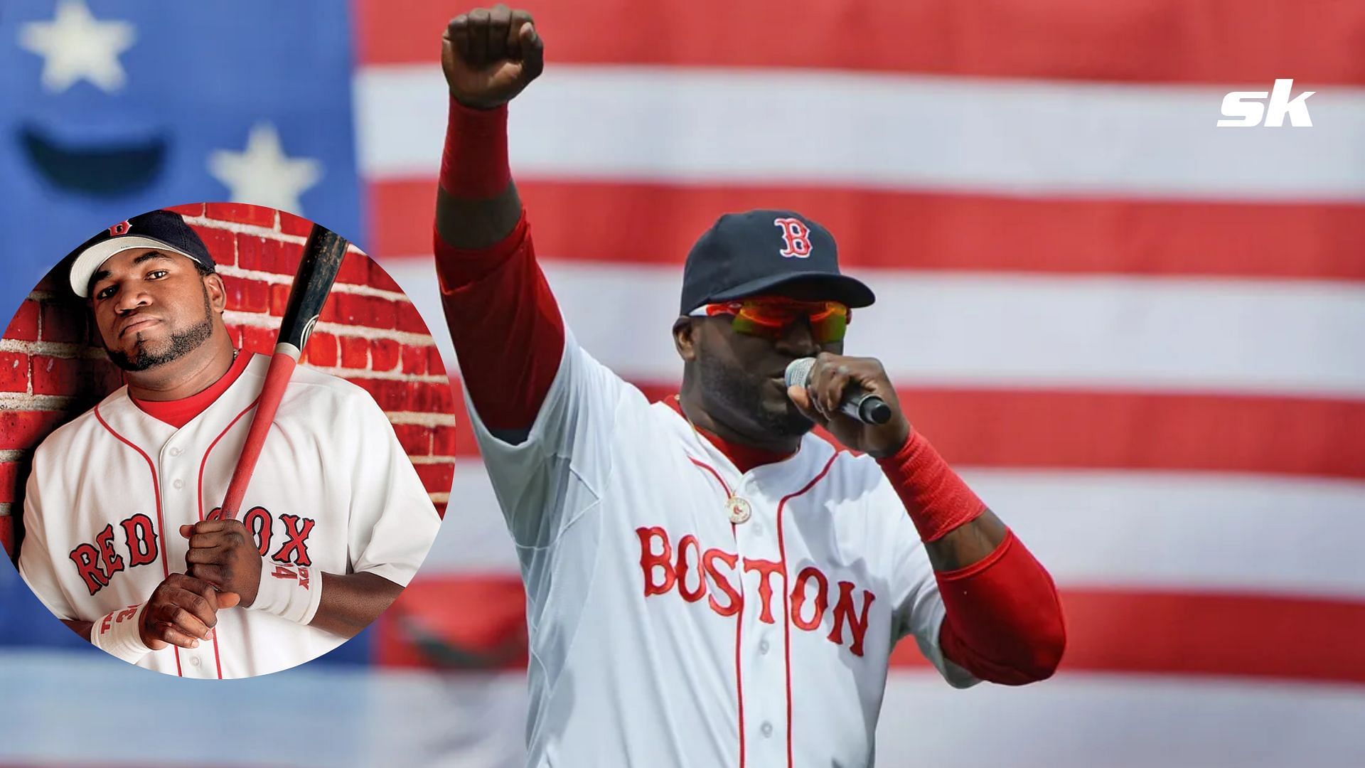 Hall Of Famer David Ortiz at the Fenway Park delivering his epic speech in the aftermath of aftermath of Boston Marathon Bombing.  