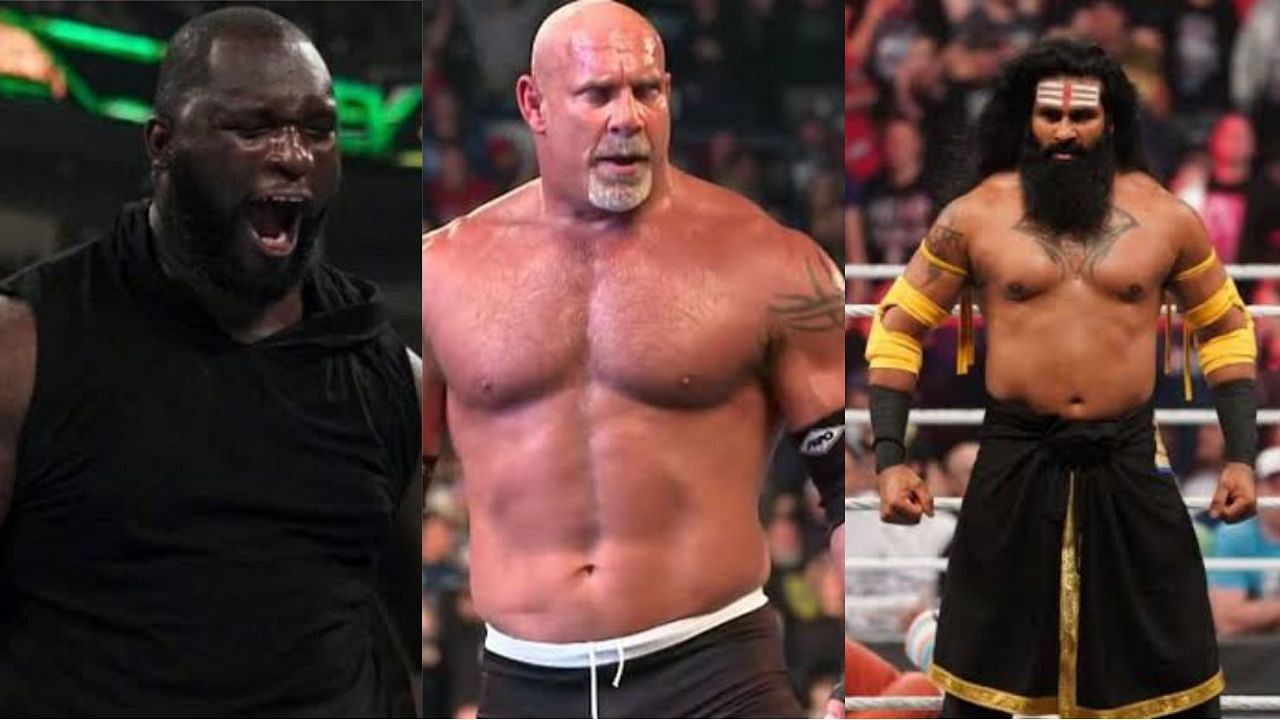 WWE सुपरस्टार्स ओमोस, गोल्डबर्ग और वीर महान 