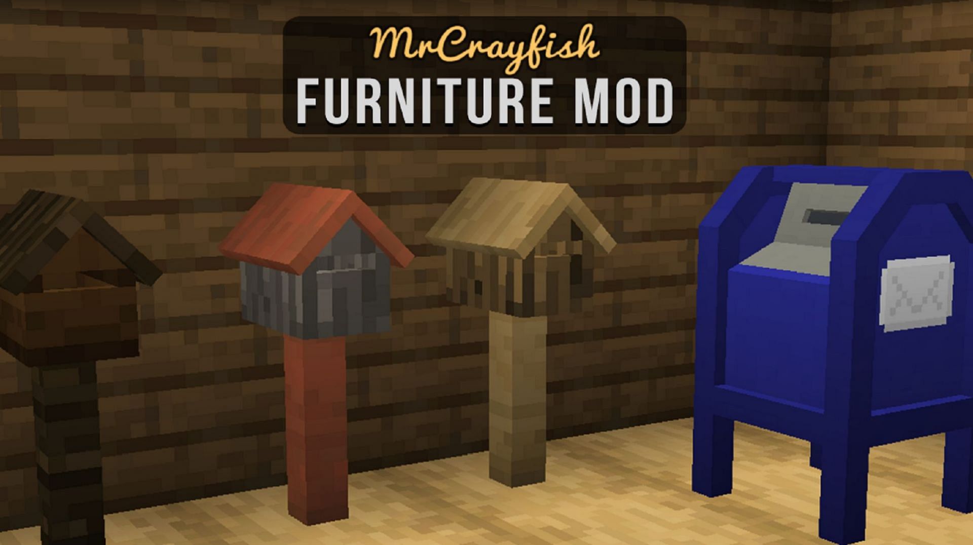 Различные почтовые ящики, реализованные в моде мебели MrCrayfish#039;s (изображение через MrCrayfish/CurseForge)