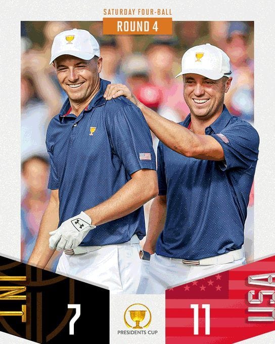 Presidents Cup 2022 Day 4 schedule, singles, and more