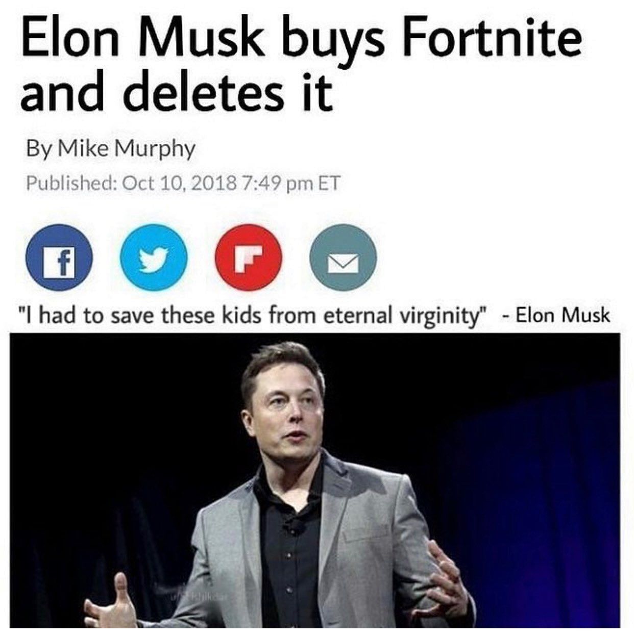 Der Ursprung Der Frage „Kauft Elon Musk Fortnite?“  Meme (Bild Über Twitter/Elonmusk)