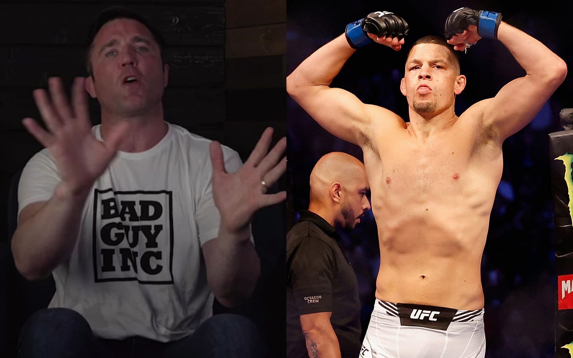 Chael Sonnen (left) & Nate Diaz (right) [Photo credit: YouTube.com]