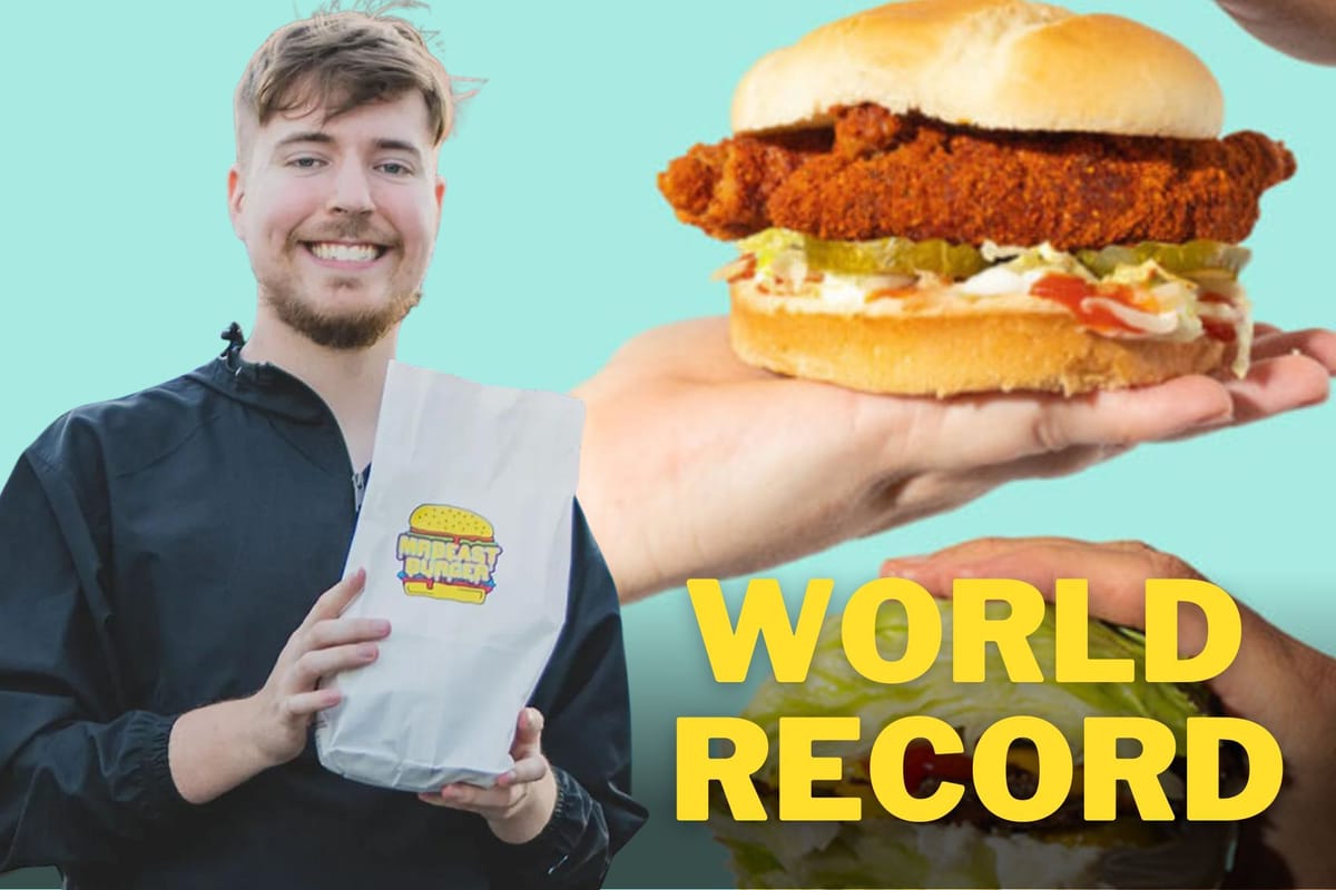 MrBeast's Beast Burger physical launch breaks world record for most ...