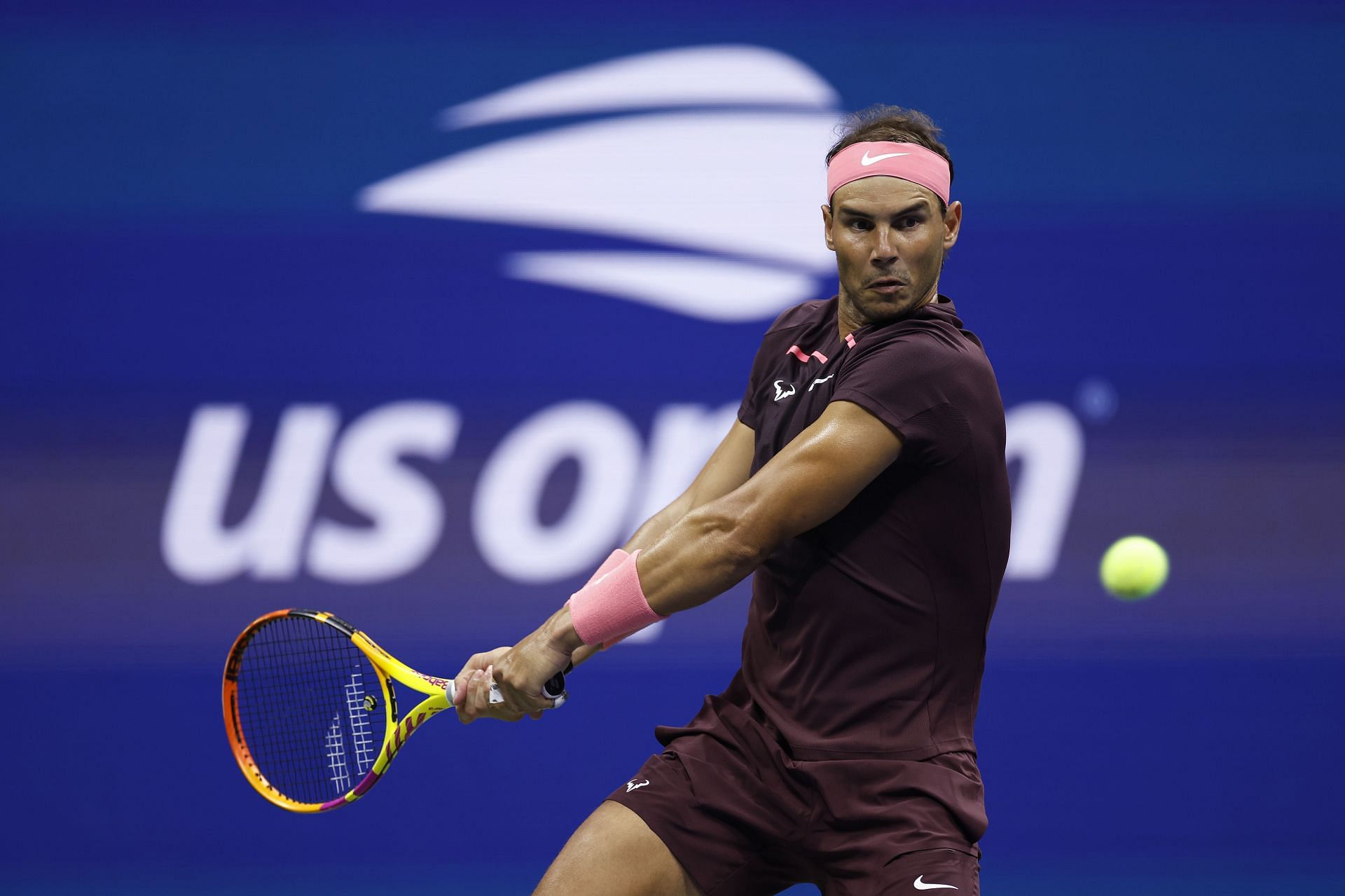 Rafael Nadal in action at the 2022 US Open.