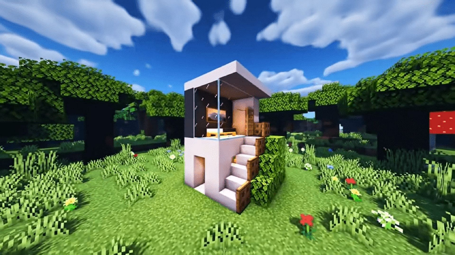 Такой маленький современный дом можно построить всего за несколько минут (Изображение взято Random Steve Guy/YouTube)