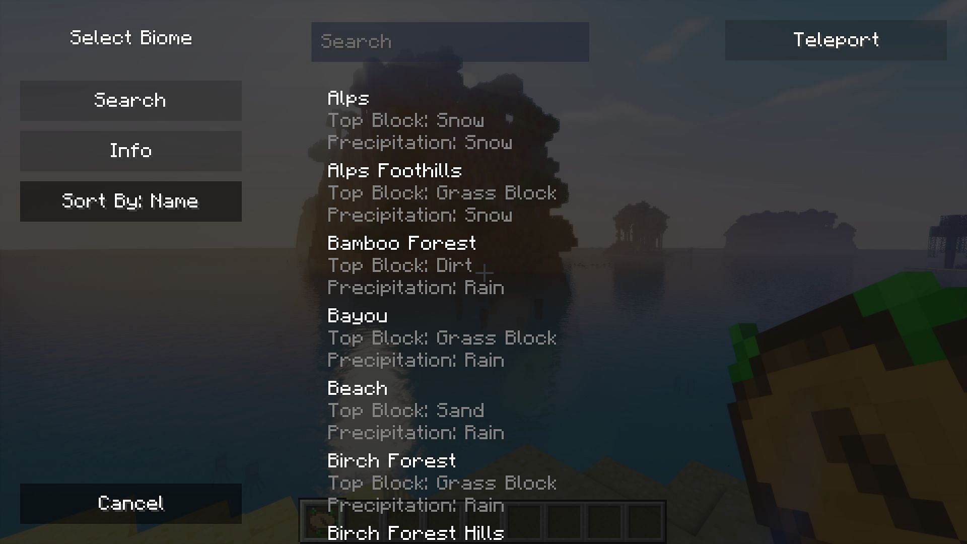 Nature's Compass helps players easily find all kinds of biomes (Image via CurseForge)