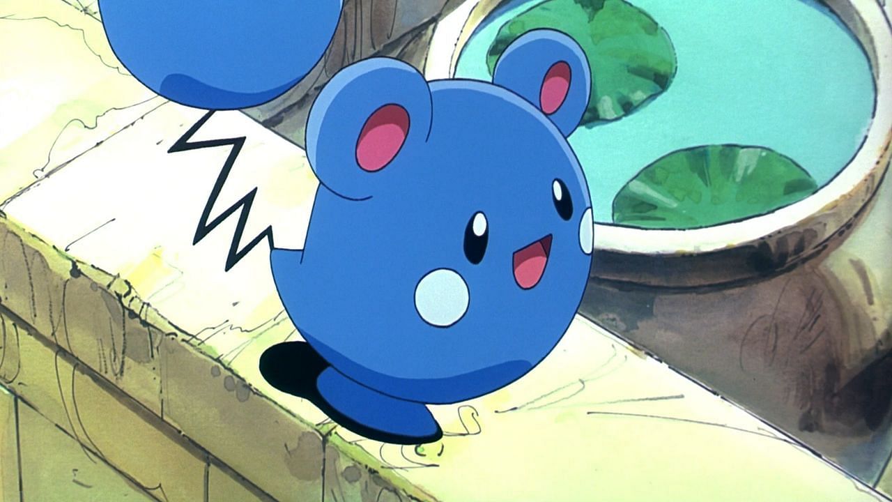 Azurill tel qu'il apparaît dans l'anime (Image via The Pokemon Company)