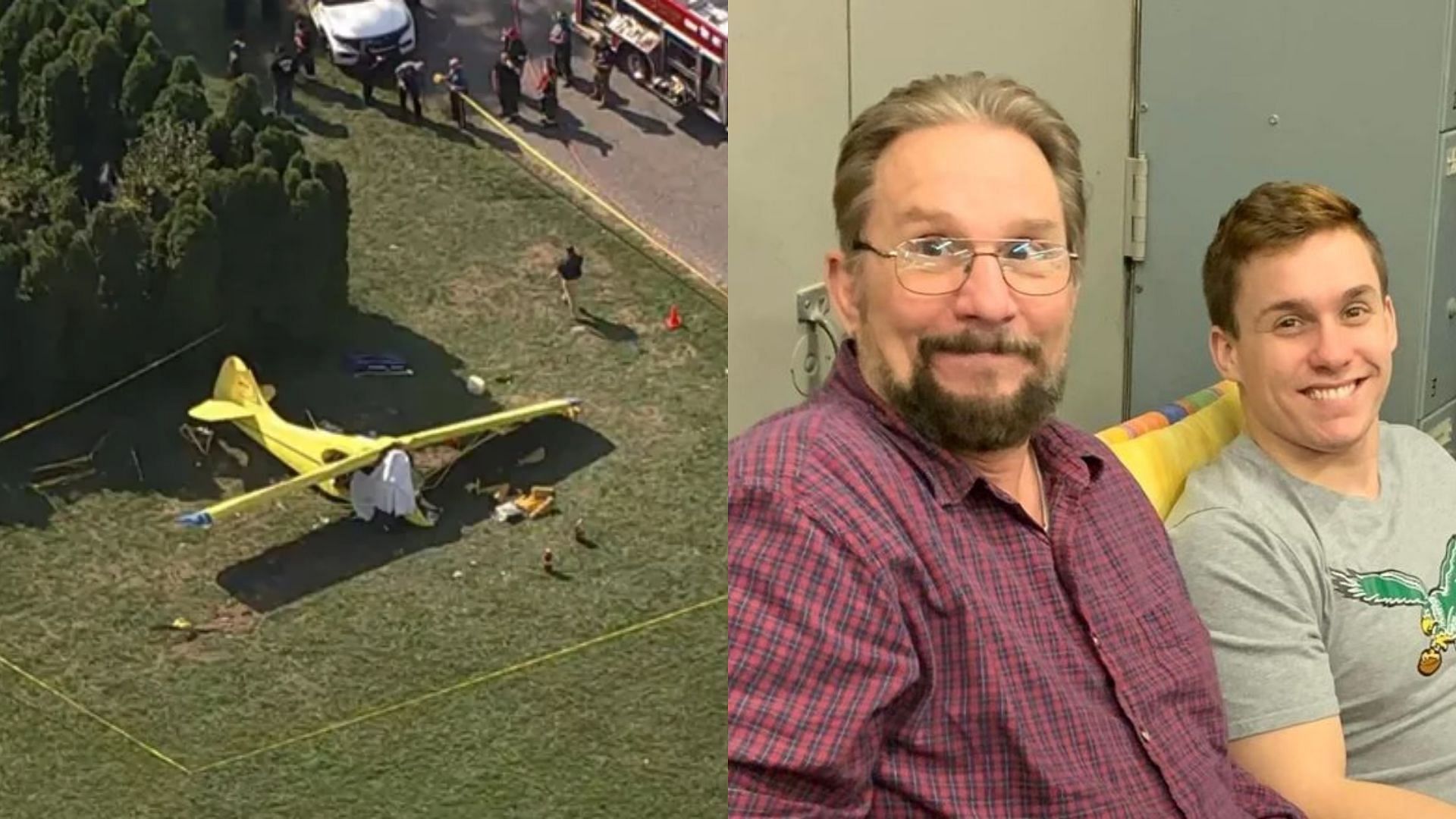 Fatal plane crash in Cumberland County, NJ. (via SkyForce10, NJ.com)