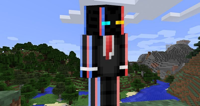 This skin is reminiscent of an enderman, only creepier (Image via ReactorPlayz/The Skindex)