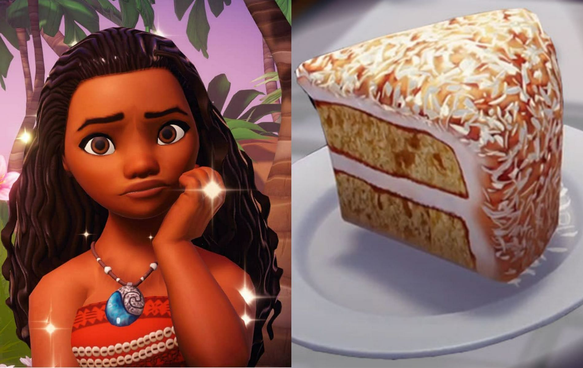 Cooking Coconut Cake in Disney Dreamlight Valley (Images via Disney Dreamlight Valley)