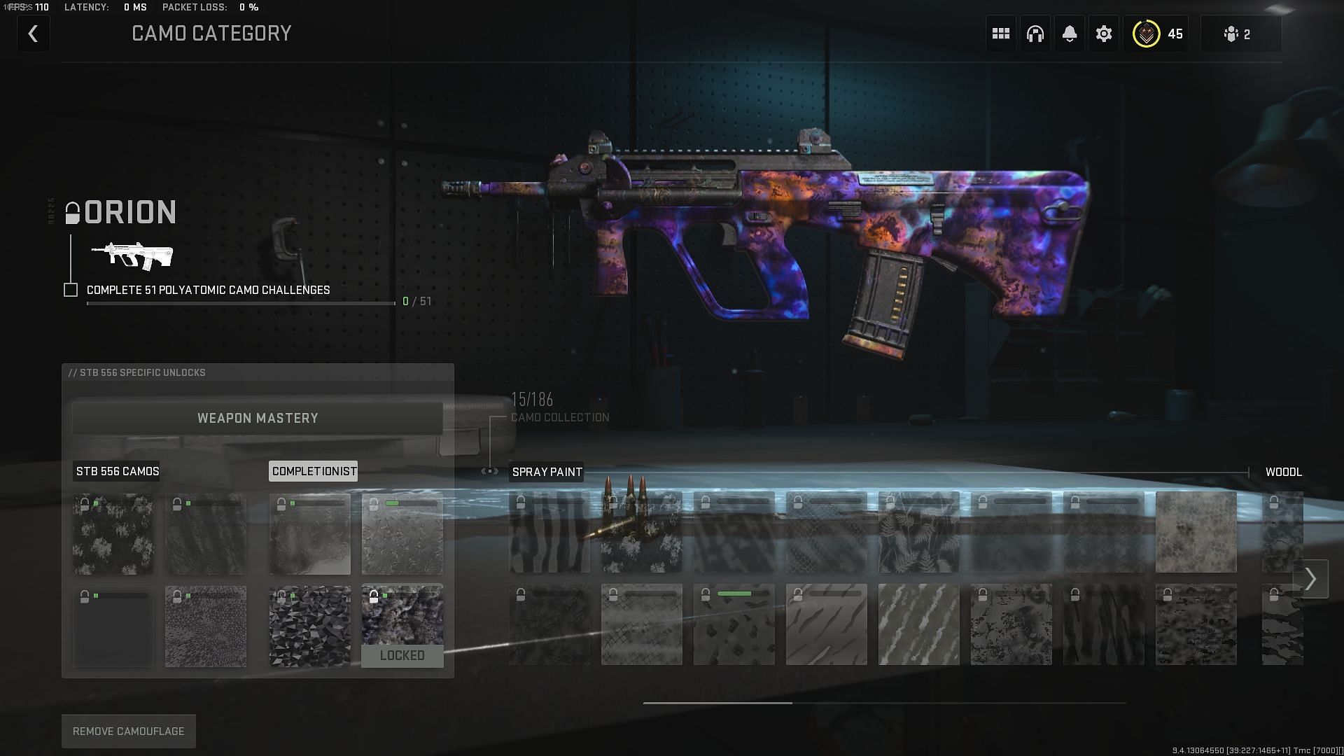 The STB 556 with the Orion camo (Image via Activision)