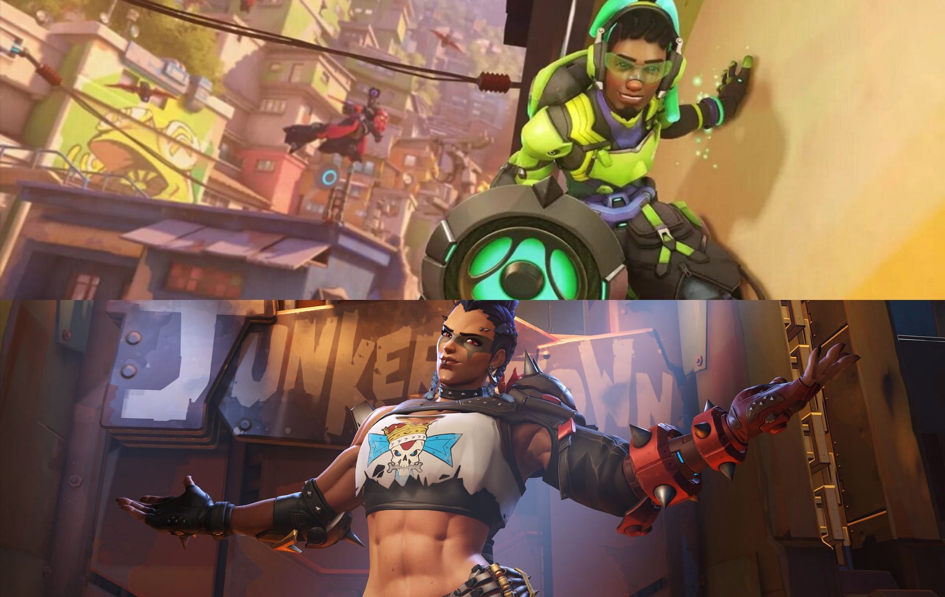 In Lucio( up) and Junker Queen(bottom) the Old meets the new (Images via Blizzard Entertainment)