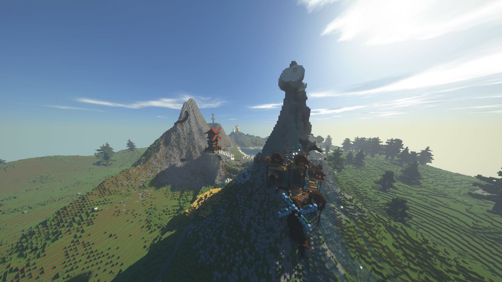 A beautiful landscape in Heart of Darkness (Image via Voleshads/Minecraft Maps)
