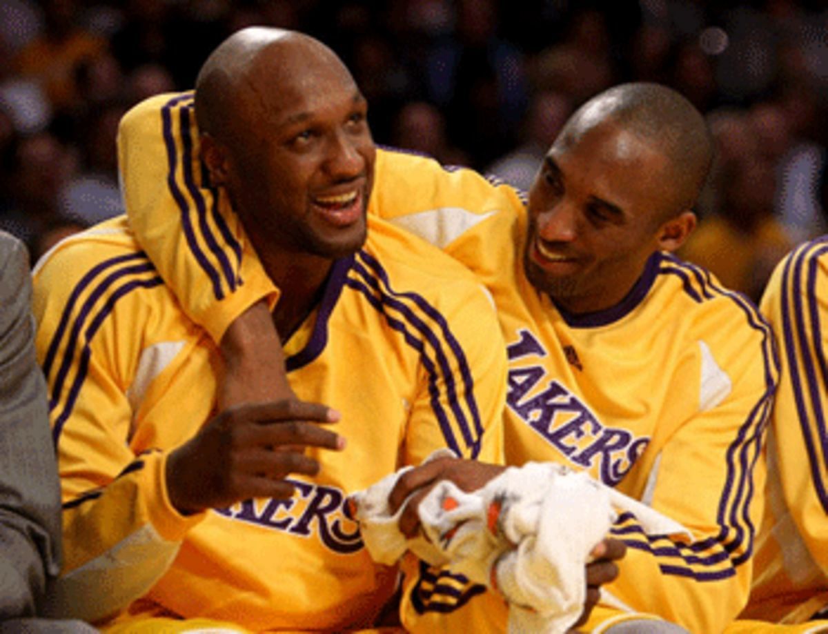 Lamar Odom and Kobe Bryant during their time with the Los Angles Lakers