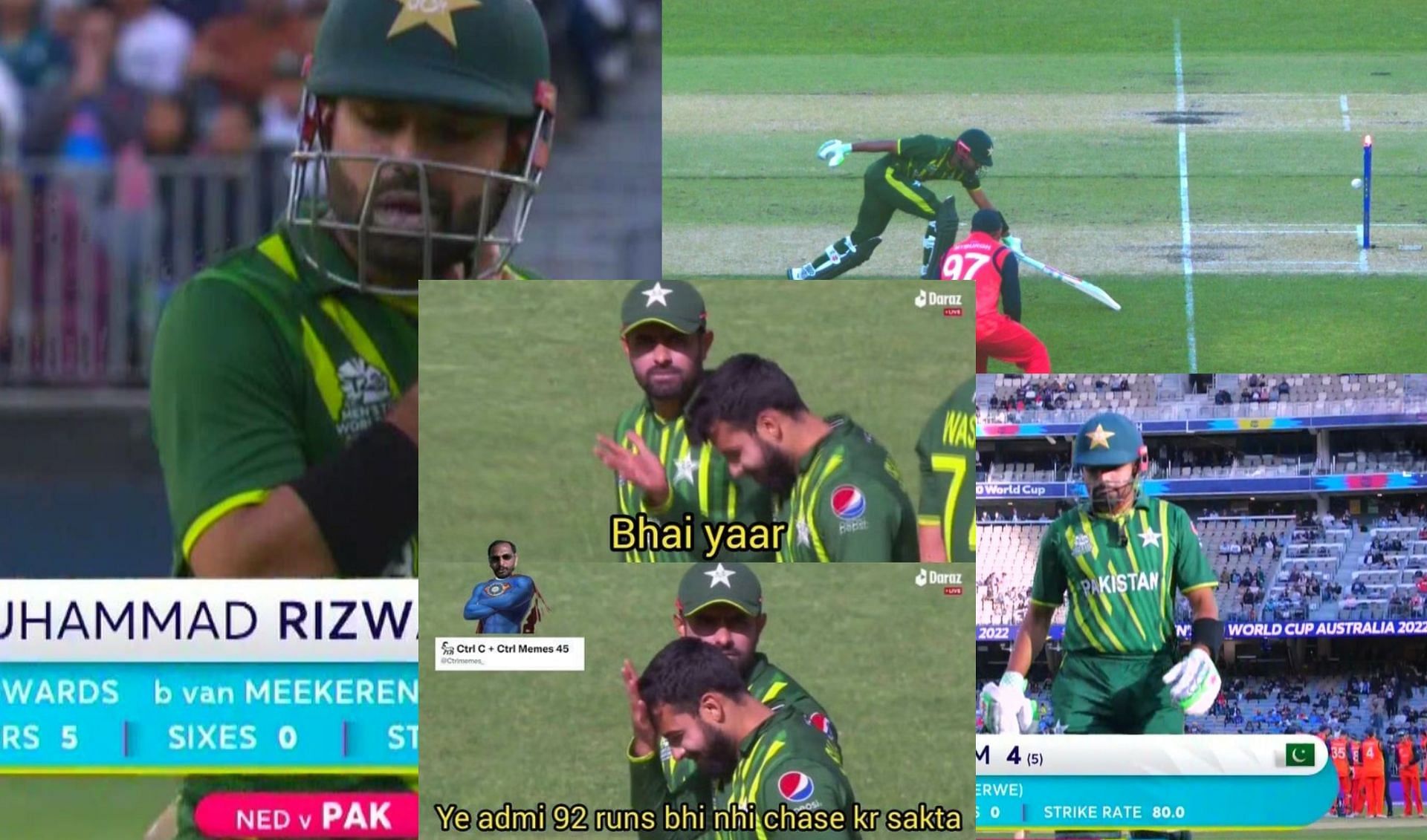 T20 World Cup 2022: Top 10 funny memes on Pakistan's middling batting performance in a paltry chase against Netherlands T20 World Cup 2022: Top 10 funny memes on Pakistan's middling batting performance in a paltry chase against Netherlands
