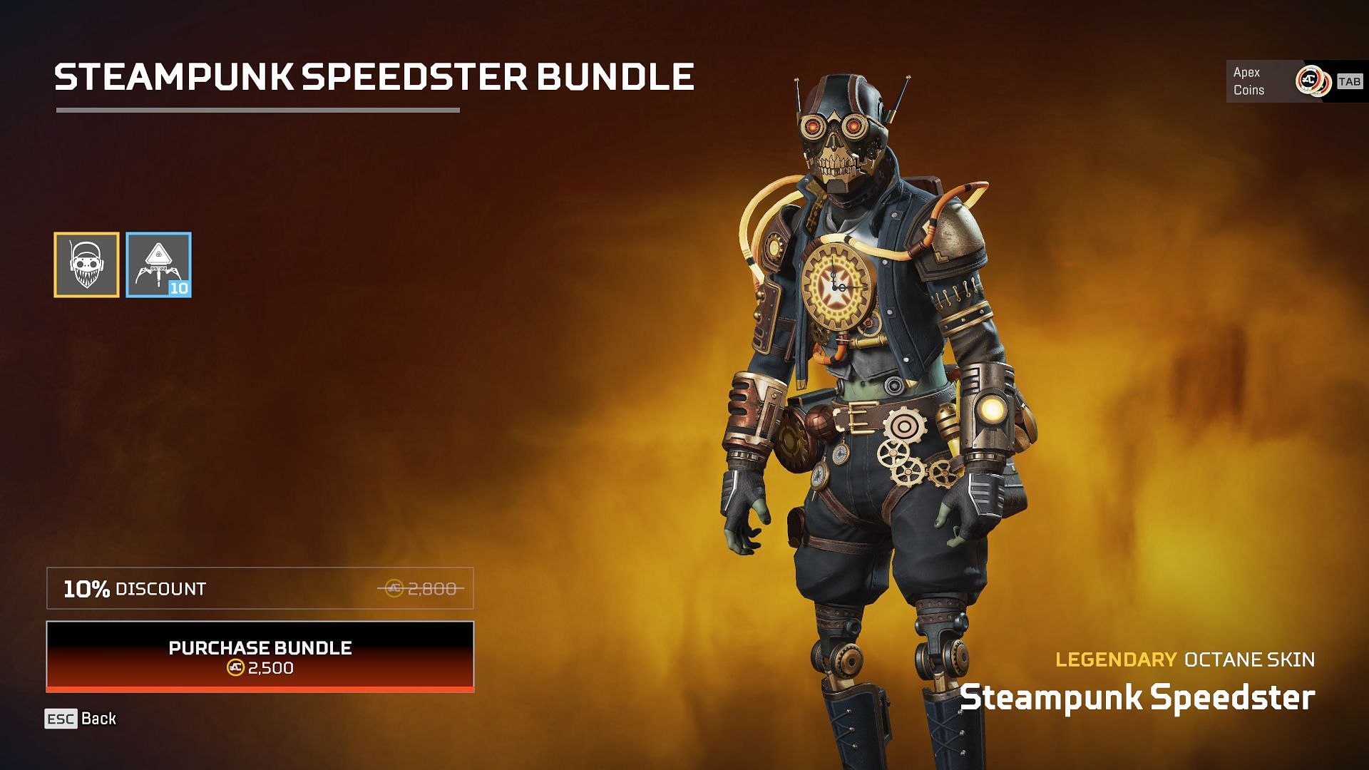 The Steampunk Speedster legendary Octane skin (Image via EA)