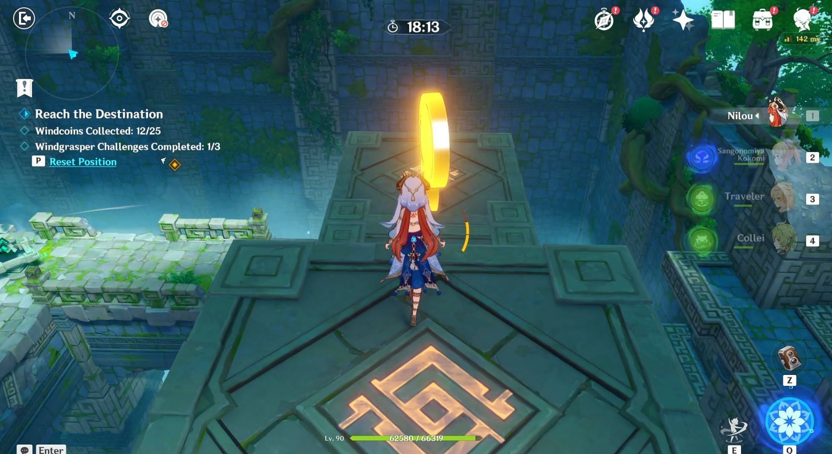 Descending Platform will slowly descend when players step on it (Image via HoYoverse)