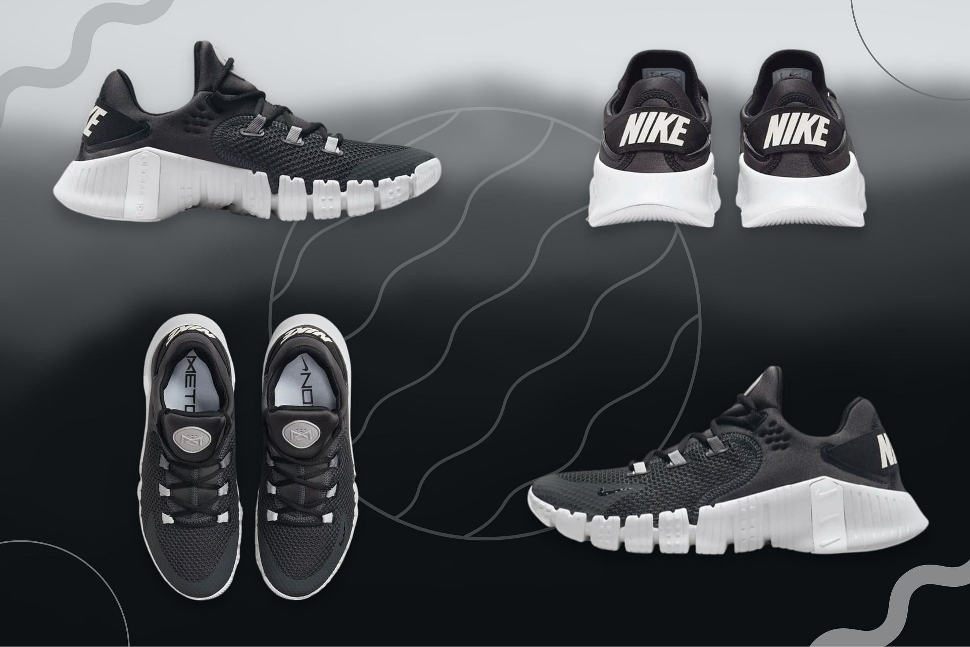 Take a closer look at these black and white lifting shoes (Image via Sportskeeda)