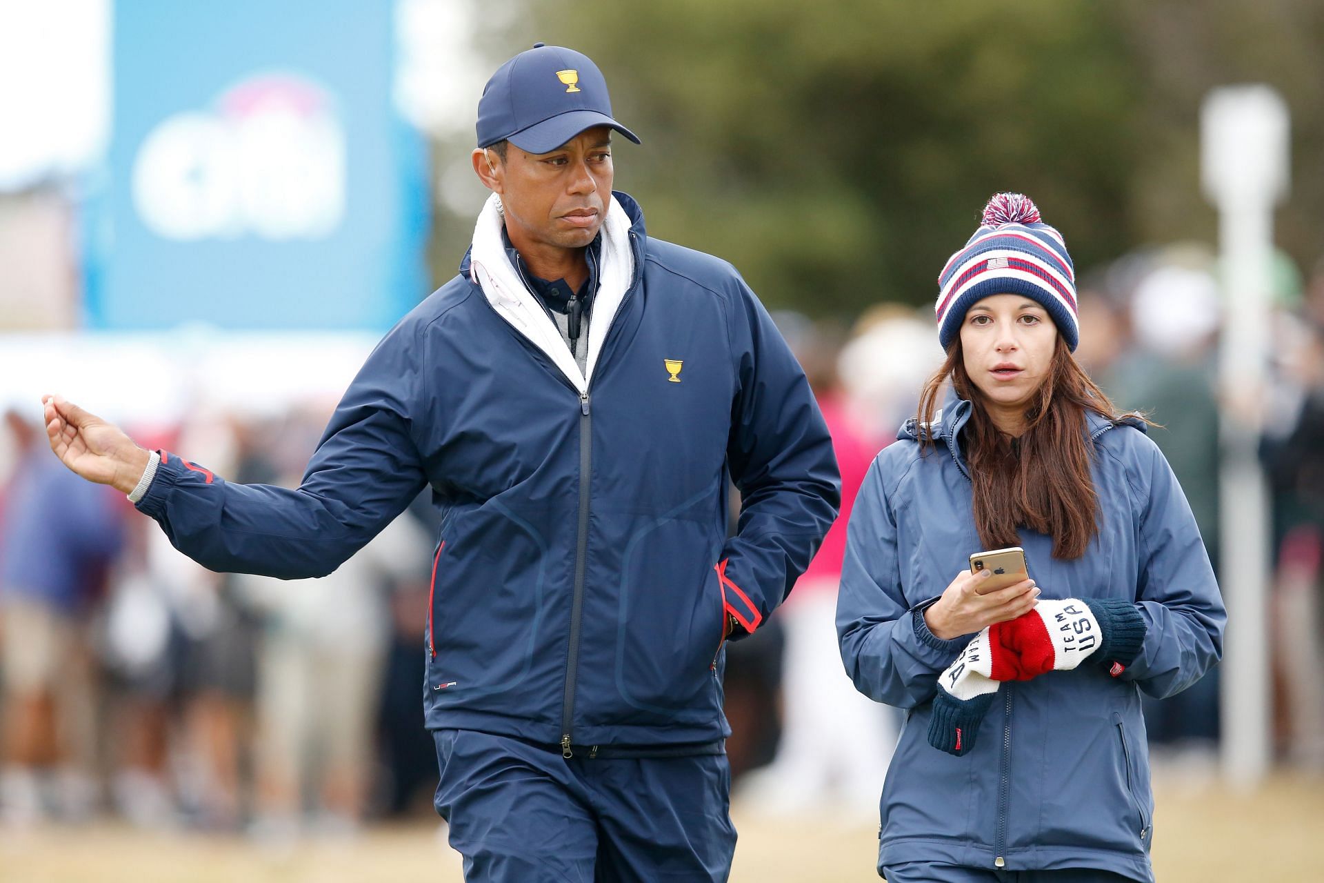 Tiger Woods and Erica Herman at the 2019 Presidents Cup - Day 3 (Photo via Darian Traynor/Getty Images)