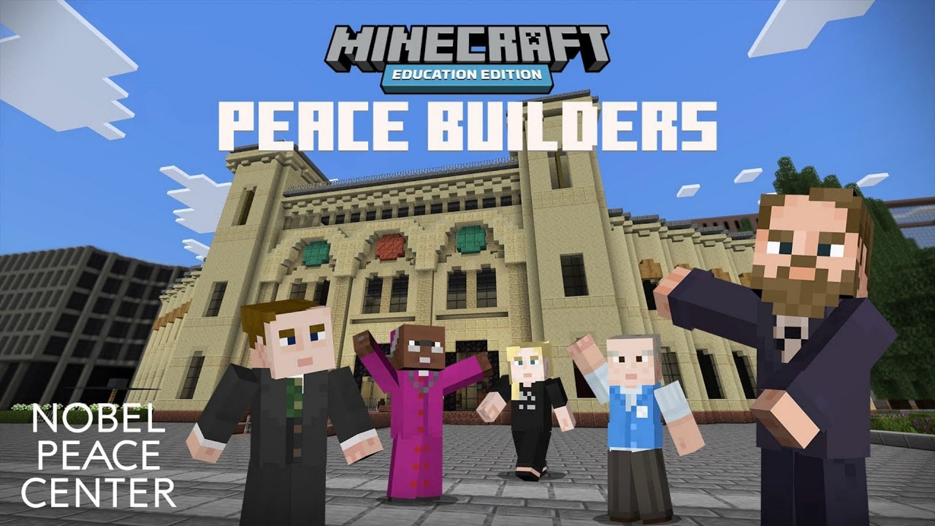 Peace Builders is another free add-on that teaches players about keeping peace in a fun and interactive way (Image via Mojang)