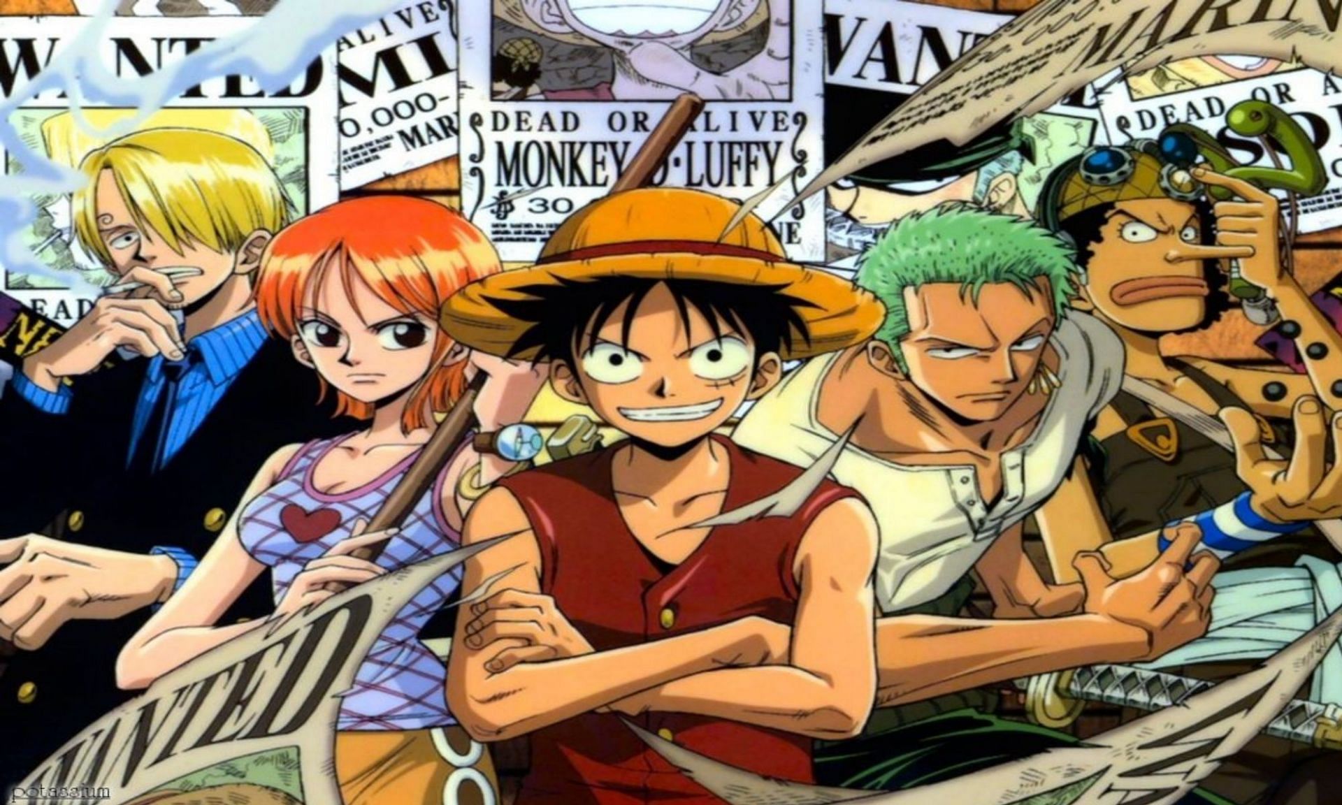 The original Straw Hat crew from the East Blue saga