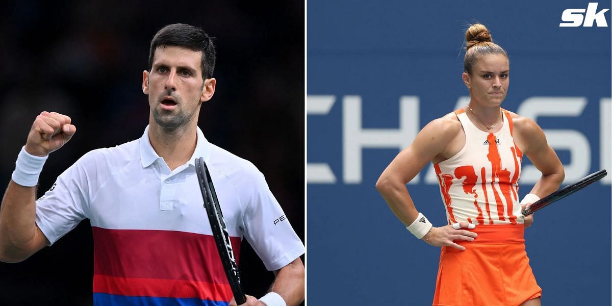 Novak Djokovic and Maria Sakkari.