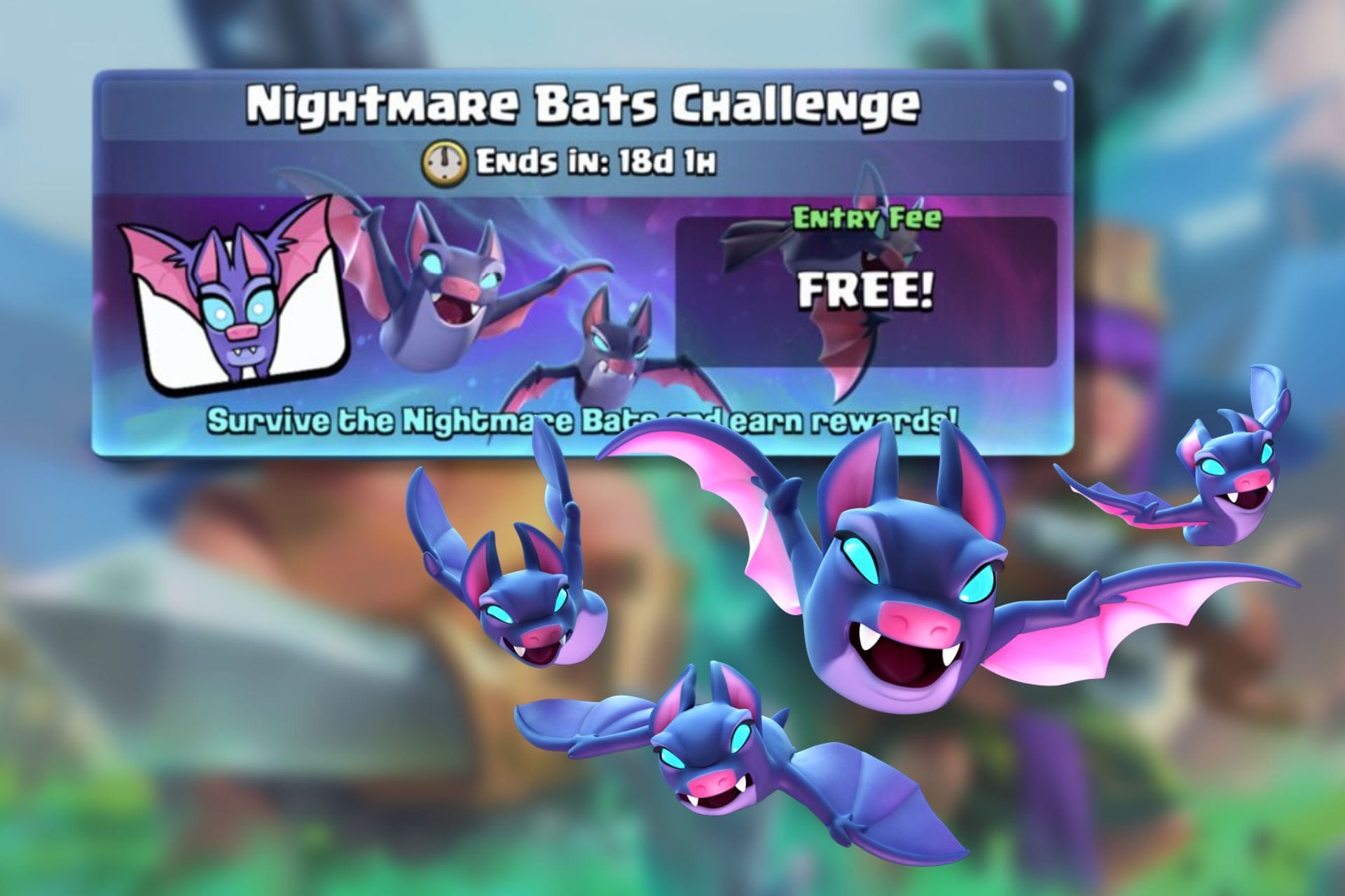 Nightmare Bats Challenge in Clash Royale Information, rewards, and more