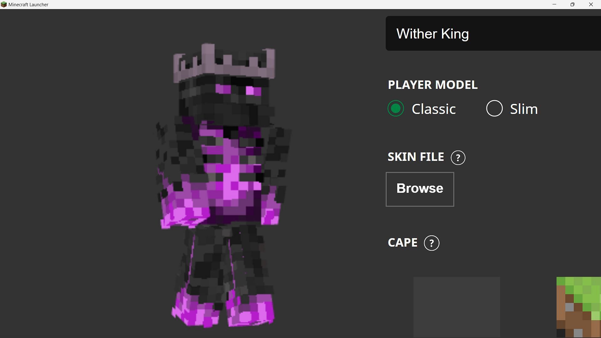 The Wither King skin is unique looking and fits well into the game (Image via Sportskeeda)