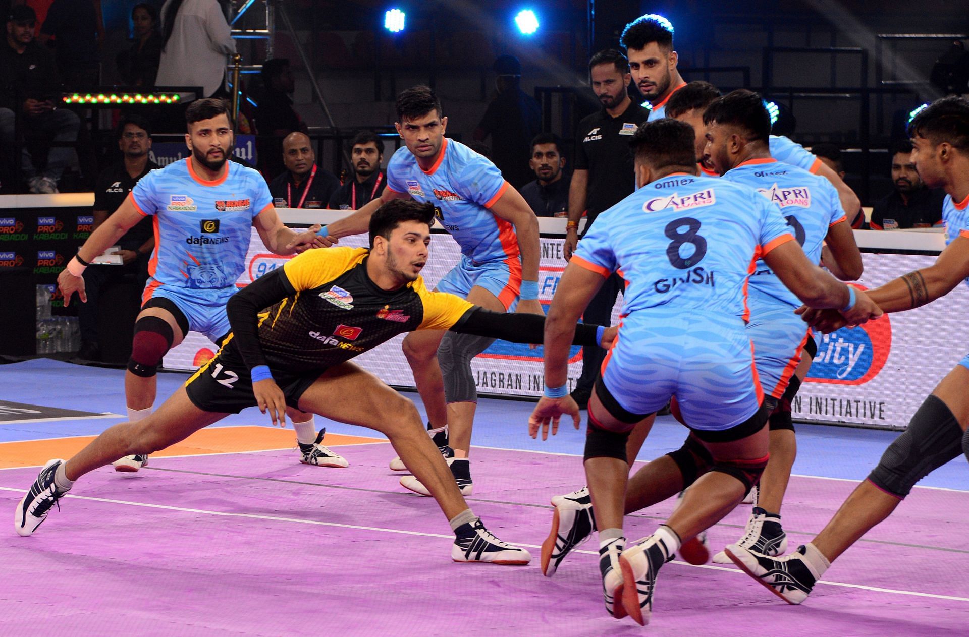 The Bengal Warriors defeated the Telugu Titans by a huge 20-point margin (Image: PKL)