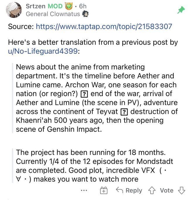 Genshin Impact anime leaks Timeline, major content, and region details