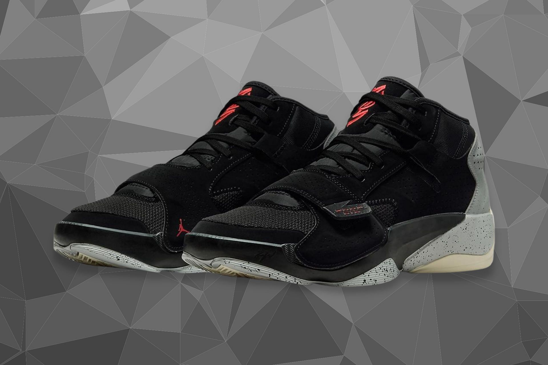 Jordan Zion 2 Black Cement shoes (Image via Nike)