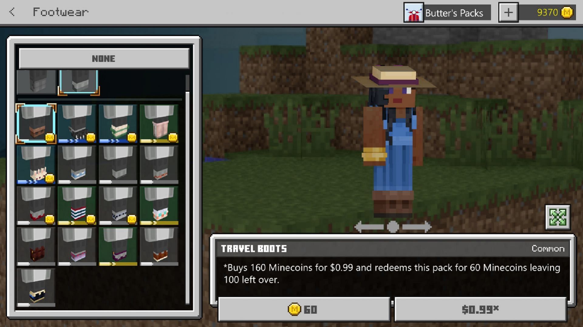 Minecraft: Bedrock Edition&#039;s Dressing Room, showcasing equipable clothing articles (Image via Mojang)