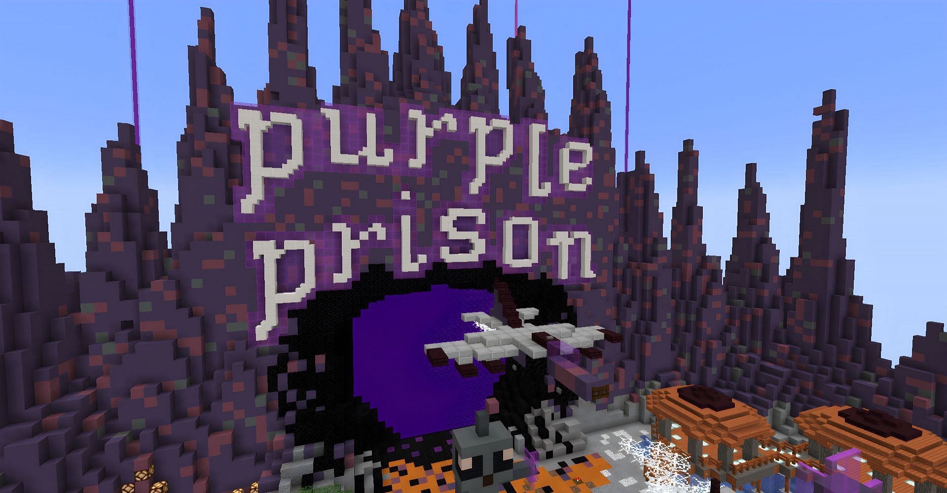 PurplePrison is a server with tons of fun plugins (Image via Mojang)
