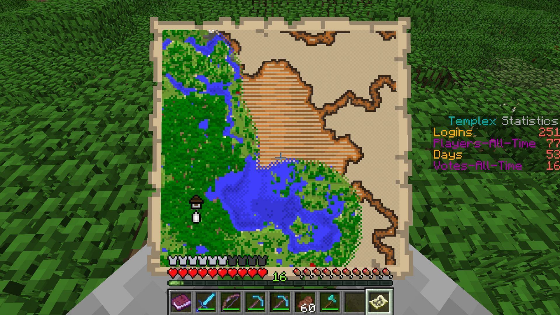 The Explorer map is the only way to easily find a Woodland Mansion in Minecraft (Image via Reddit/u/mario12323)