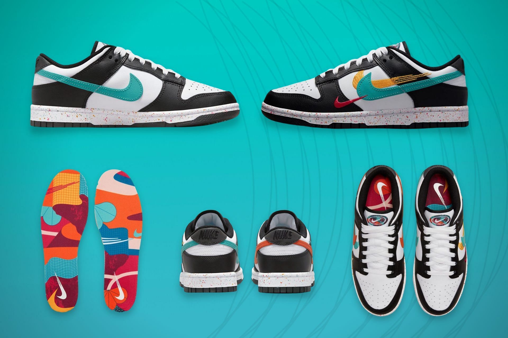 Where roger federer nike tennis shoes to buy Nike Dunk Low “Multicolor Swoosh” shoes? Price and