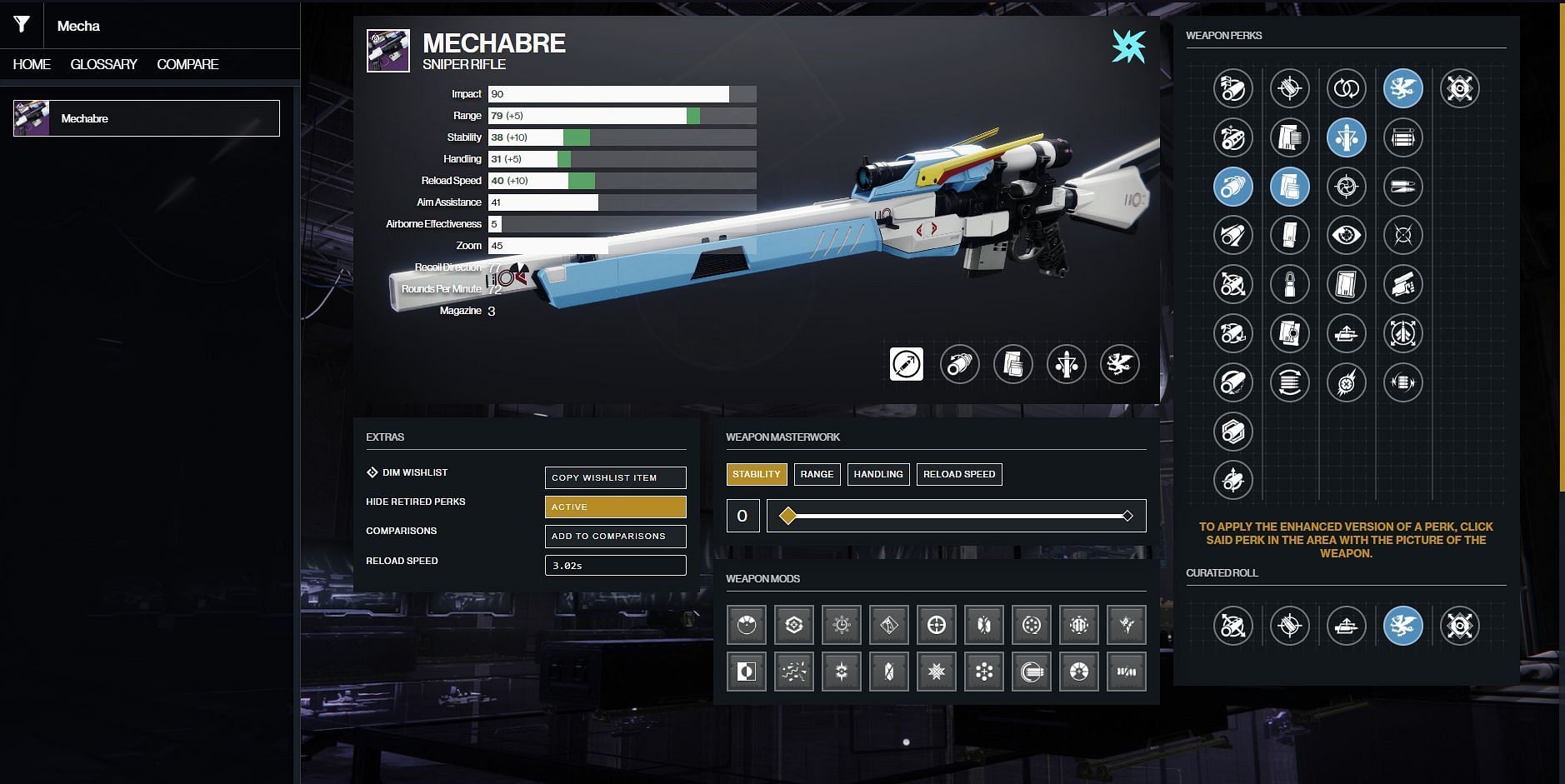 Destiny 2 God Roll Guide: Mechabre For PvP And PvE