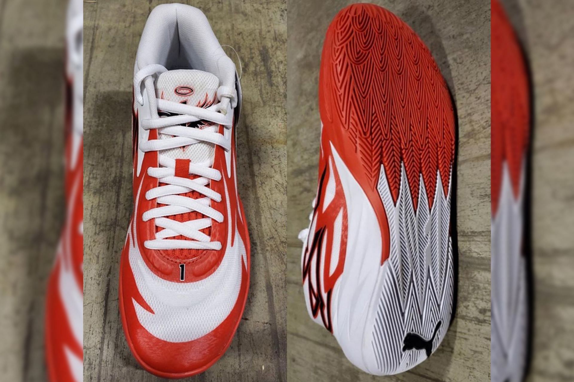 Take a closer look at the upcoming white/red colorway (Image via Sportskeeda)