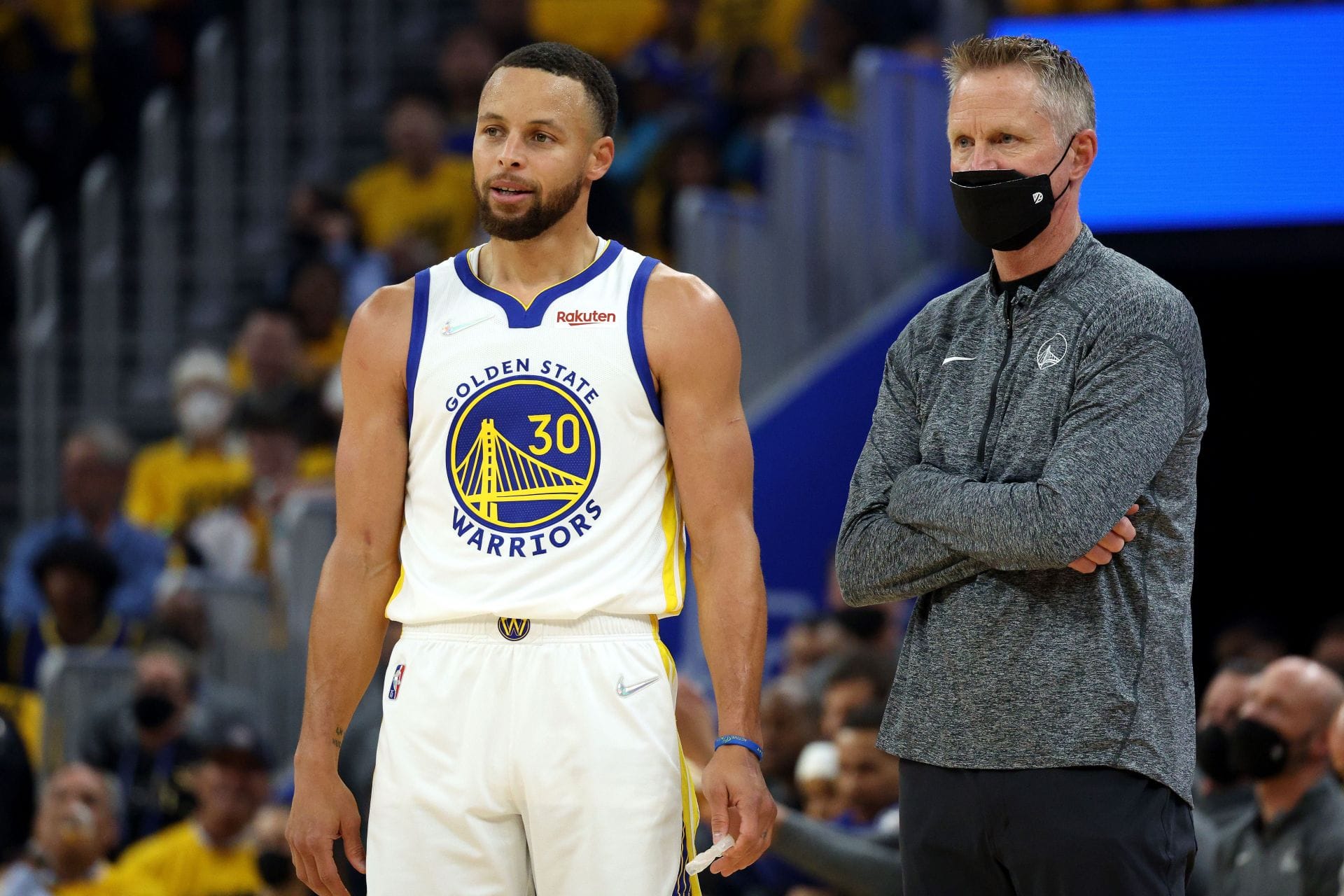 Steve Kerr shares Kenny Atkinson's comments on Steph Curry