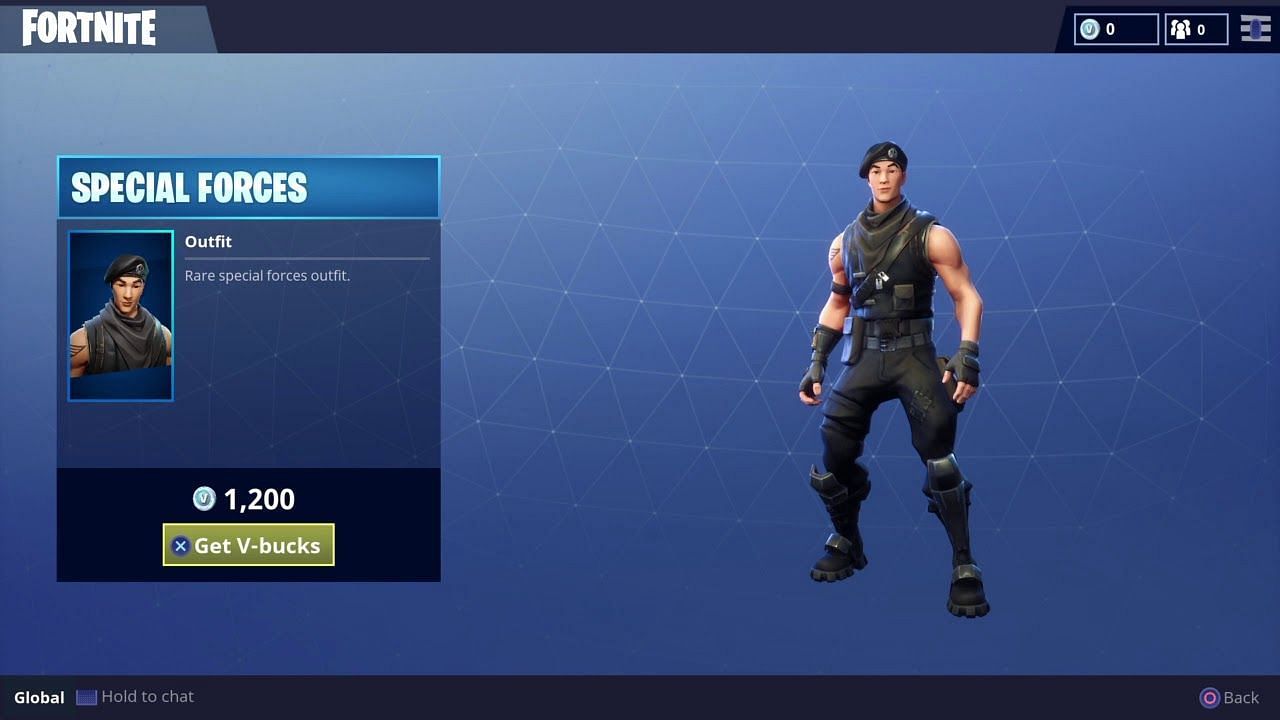 Special Forces is not only one of the rare Fortnite skins, he&#039;s the rarest (Image via Epic Games)