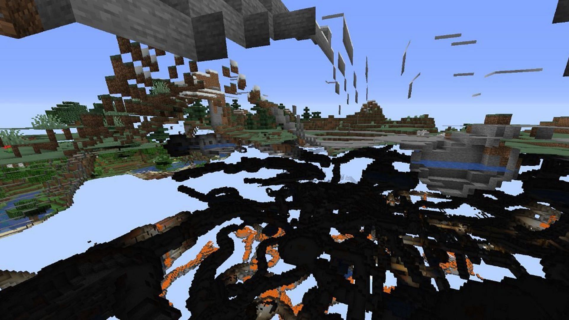 Spectator Mode allows Minecraft players to view their world and even pass through solid objects (Image via Mojang)