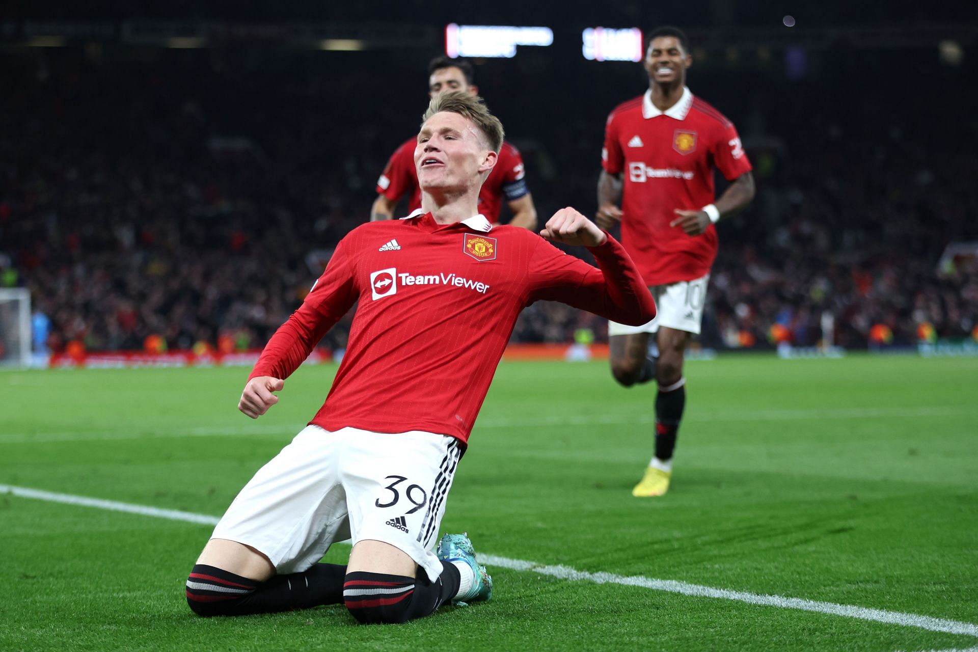 McTominay celebrating a goal for Manchester United