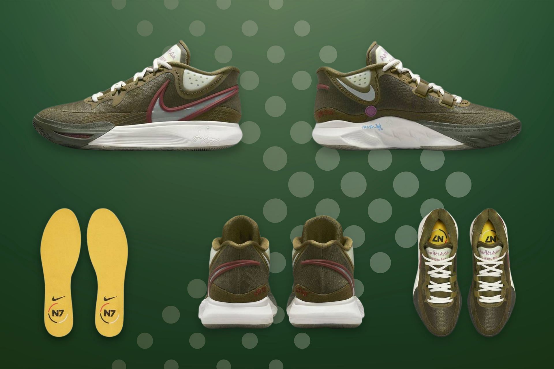 Here&#039;s a detailed look at the impending Nike Kyrie 8 N7 sneakers (Image via Sportskeeda)