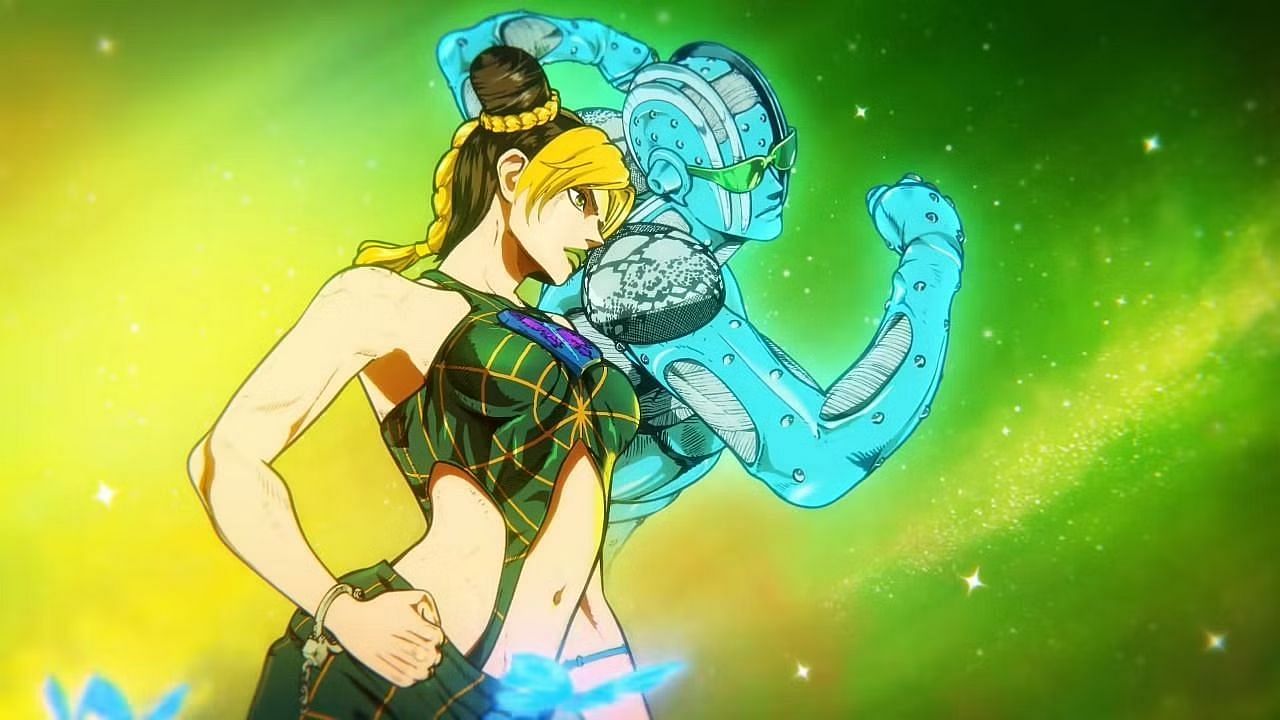 Jolyne Cujoh and her stand, Stone Free (Image via David Productions)