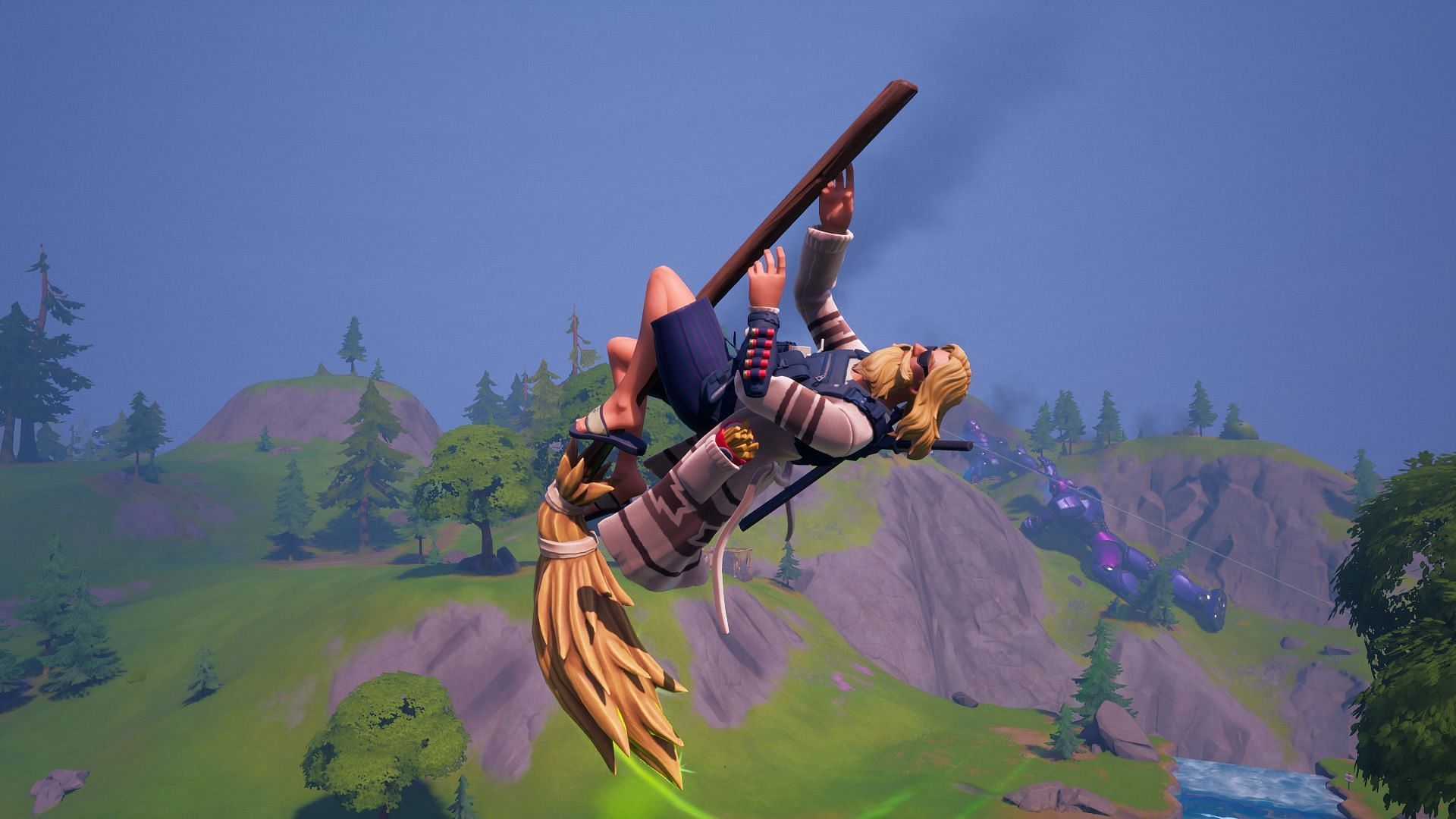 The Witch Broom is a popular Mythic item that comes out during Halloween events (Image via Epic Games)
